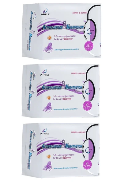 TİENS Airiz Hijyenik Kadın Pedi 10'lu Gündüz Ped (10'lu 3 Paket)