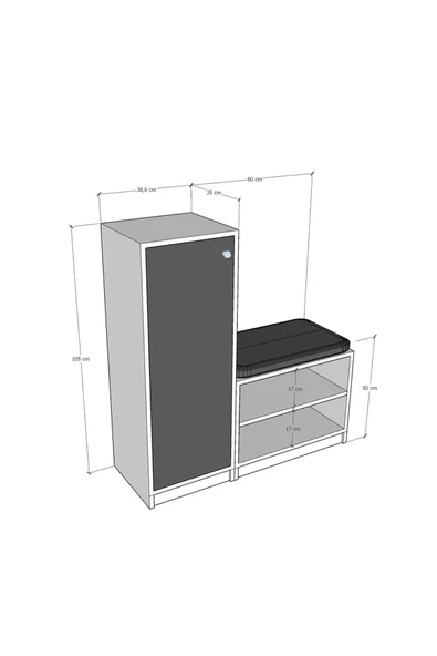 Safir Meşe Ayakkabılık A-12 - Resim 3