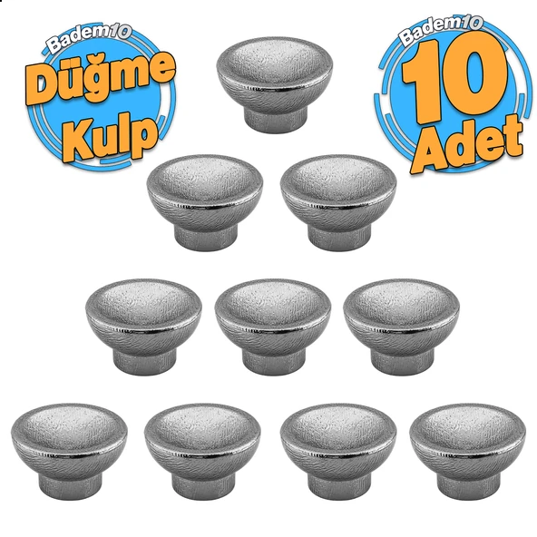 10 Adet Alegro Düğme Krom Mobilya Mutfak Dolap Dolabı Çekmece Kulpu Kulbu Plastik Altın Tek Vida Gümüş Kulp