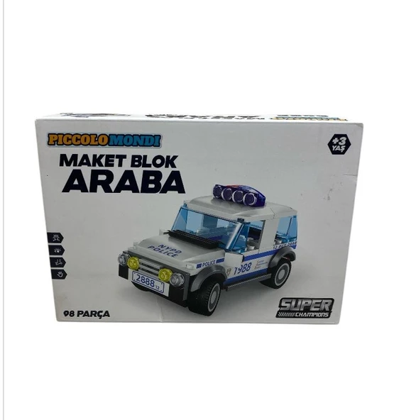 *98 Parça Maket Blok Araba 1560