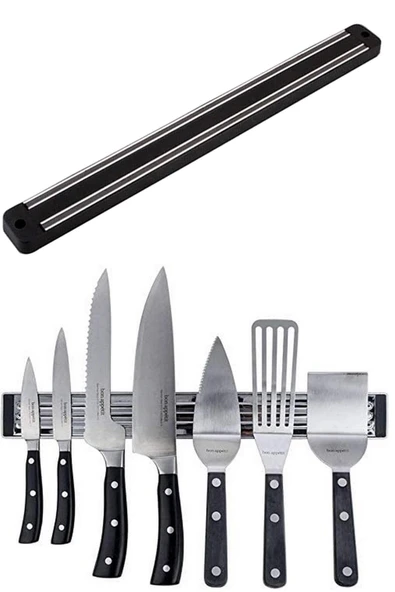 33 cm Bıçak Tutucusu Bıçak Organizer Bıçaklık Askısı Pratik Duvara Monteli Mıknatıslı Bıçak Askısı