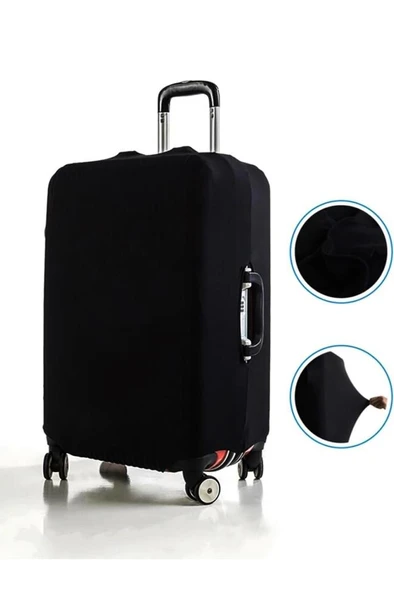 Orta Boy Lacivert Valiz Kılıfı, Bavul Kılıfı, Valiz & Bavul Koruyucu - Resim 3