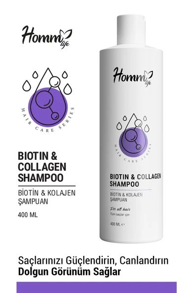 HOMM LİFE Biotin & Collagen Şampuan 400 ml