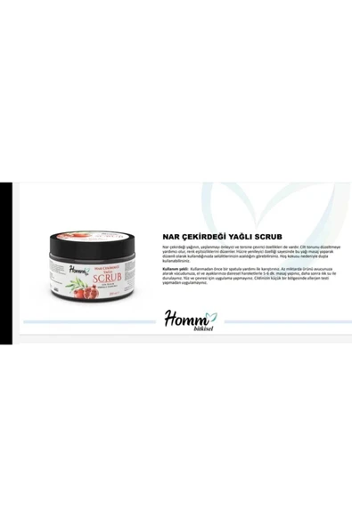 HOMM LİFE Nar Çekirdeği Yağlı Bitki Tanecikli Scrub 250 Ml-narlı Scrub