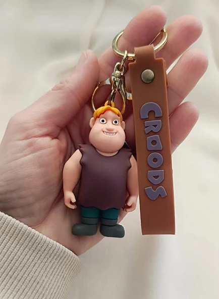 Anahtarlık Silikon Crood Karakterleri Thunk Araba Çanta Süsü Aksesuarları