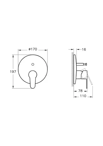 Artema Win S A42589 Sıva Üstü Ankastre Banyo Bataryası - 2