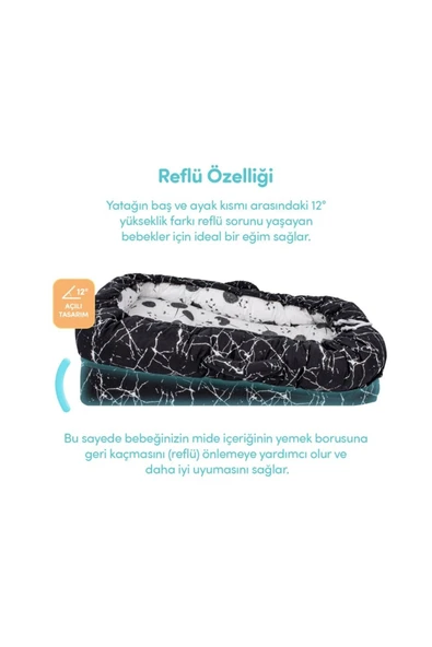 Sevi bebe Anne Yanı Bebek Reflü Yatağı - 5