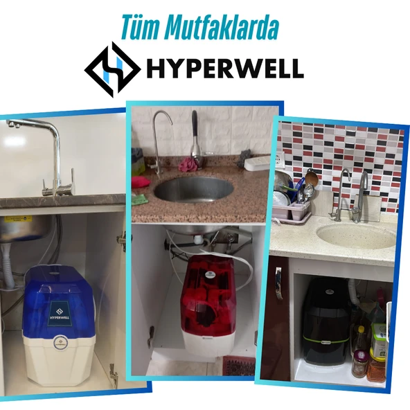 Hyperwell Premium Alkali ve Mineralli POMPALI Su Arıtma Cihazı - Kırmızı - 7