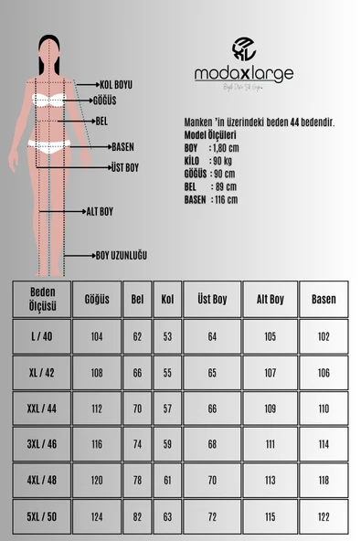 Kadın Büyük Beden Uzun Kollu Önden Düğmeli Pijama Takımı 4234-25 - 9