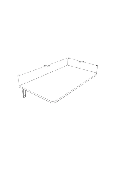 Dmm-03 Duvara Monte Masa Çalışma Yemek Masası Duvardan Açılan Montaj Monteli Masa - Resim 6