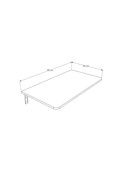 Dmm-08 Duvara Monte Masa Çalışma Yemek Masası Duvardan Açılan Montaj Monteli Masa - Resim 5