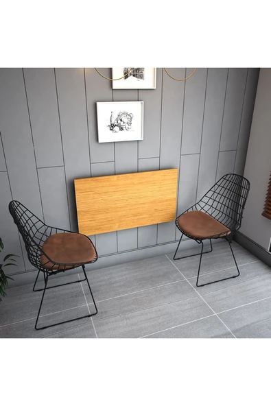 Dmm-06 Duvara Monte Masa Çalışma Yemek Masası Duvardan Açılan Montaj Monteli Masa - Resim 4