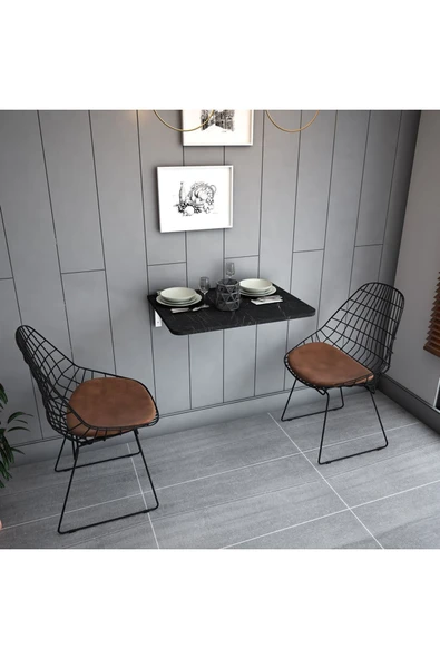 Dmm-12 Duvara Monte Masa Çalışma Yemek Masası Duvardan Açılan Montaj Monteli Masa - Resim 2