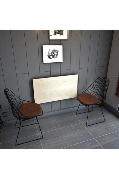 Dmm-08 Duvara Monte Masa Çalışma Yemek Masası Duvardan Açılan Montaj Monteli Masa - Resim 2