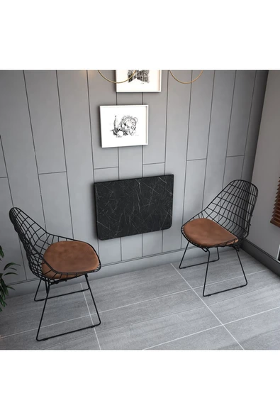 Dmm-12 Duvara Monte Masa Çalışma Yemek Masası Duvardan Açılan Montaj Monteli Masa - Resim 3