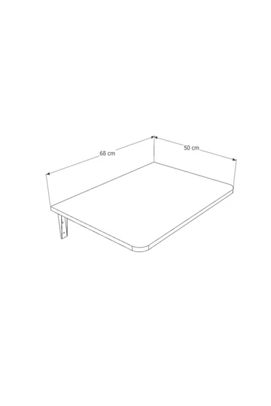 Dmm-09 Duvara Monte Masa Çalışma Yemek Masası Duvardan Açılan Montaj Monteli Masa - Resim 5