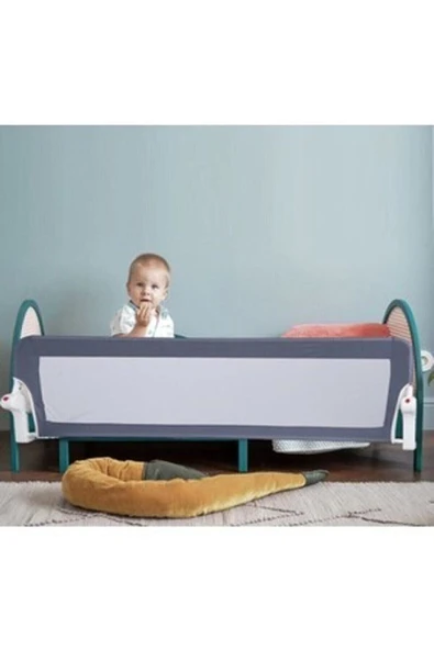 JİMMYBABY Babydoor Bebek Güvenlik Yatak Bariyeri 150 Cm Gri Bulut Katlanabilir - 2