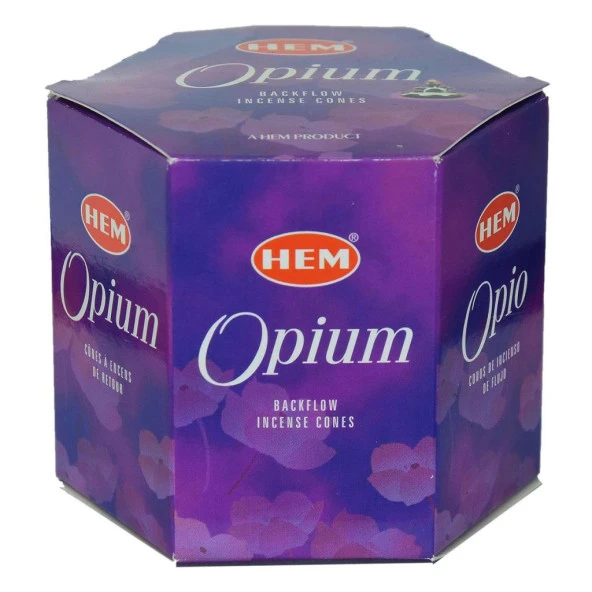 Hem Opium Afyon Haşhaş Kokulu 40 Konik Tütsü Backflow Incense