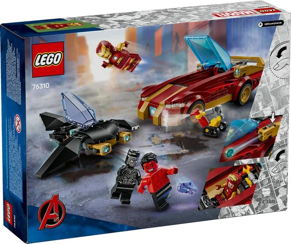 LEGO Super Heroes 76310 Iron Man Car and Black Panther vs. Red Hulk - 2