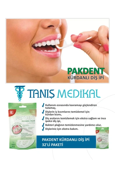 Pakdent 32'li Kürdanlı Diş İpi