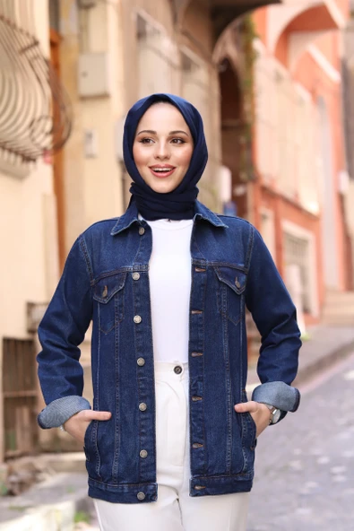 Kot Ceket- Koyu Mavi - 7