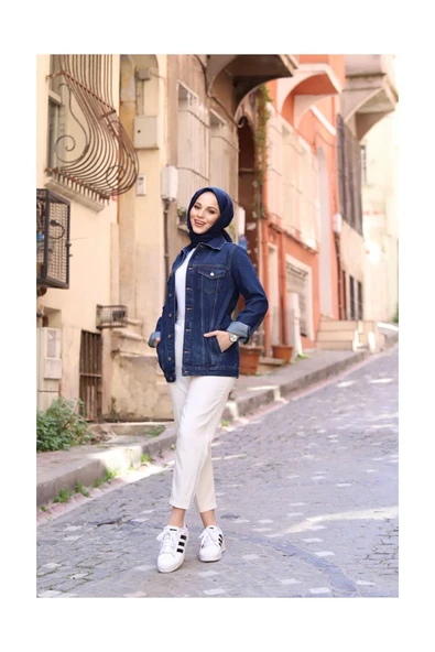 Kot Ceket- Koyu Mavi - 5