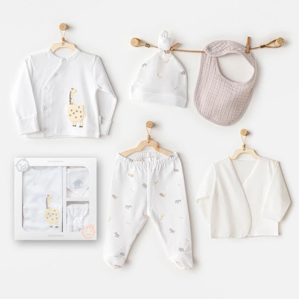 Erkek Bebek Hastane Çikişi 5 Pcs Newborn Set Little King AC25800 ürün görseli