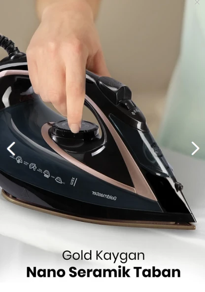 GoldMaster Pressjet 2400 Watt Seramik Tabanlı 170 gr Etkili Şok Buharlı Ütü - 5