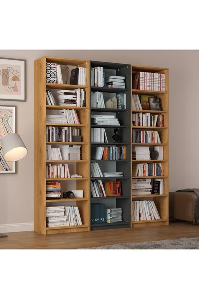 Koyu Gri & Petra Kitaplık K-29 - Resim 2