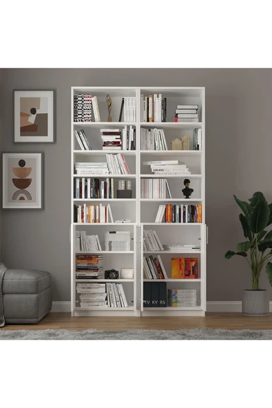 Beyaz Kapaklı Kitaplık K-39 - Resim 2