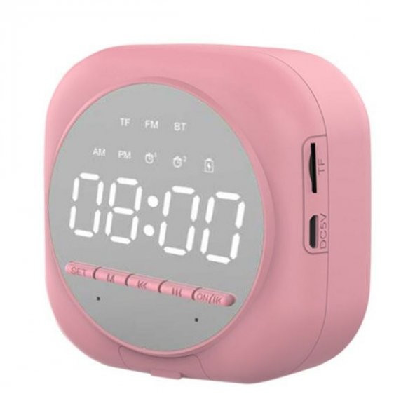 Universal Q12 Dijital Masa Saati FM Radyo Bluetooth 5.0 Hoparlör - 6