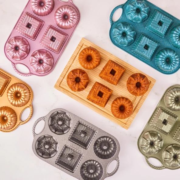 Emsan Griss Gri One&Six 6Lı Kek Kalıbı - 4