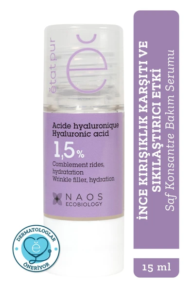 Etat Pur Pure Active Hyaluronik Asit %1,5 İnce Kırışıklık Karşıtı Saf Konsantre Bakım Serumu 15 ml