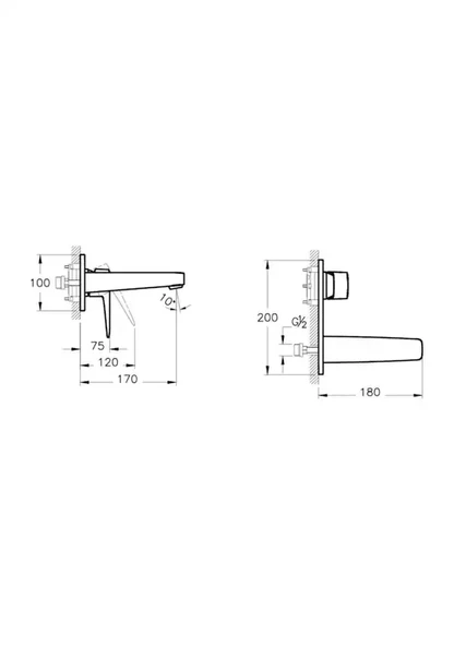 Artema Root Square Ankastre Sıva Üstü Lavabo Bataryası Altın A4273823 - 2