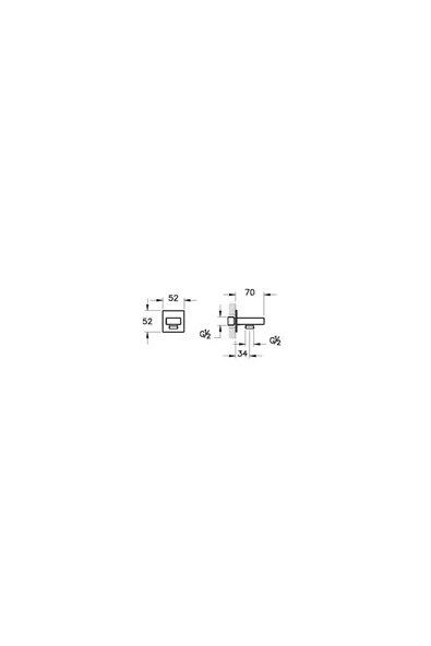 Artema Root Square Ankastre El Duşu Çıkışı Fırçalı Nikel A4523334 - 2