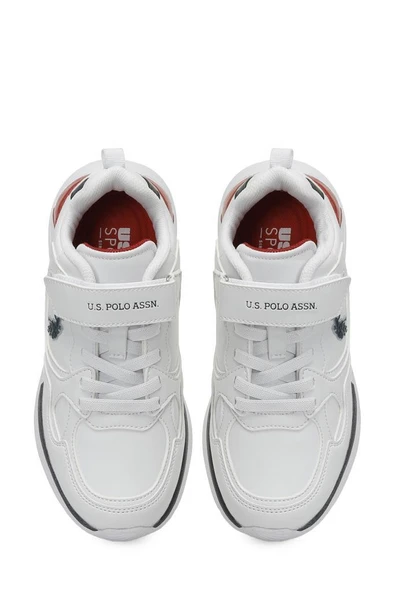 U.S. Polo Assn. INTER JR 5FX 101946393 Erkek Çocuk Spor Ayakkabı Beyaz 31-35 - 4