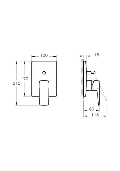 Artema Root Square Ank. Banyo Bataryası Fırçalı Nikel A4275234 - 2