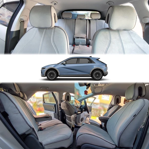 Bod Hyundai IONIQ 5 Oto Koltuk Koruyucu Kılıf Marin Serisi Gri ioniq 5