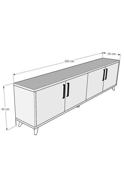 Tv Ünitesi Ceviz &beyaz T-08 - 4