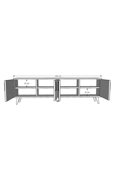 Tv Ünitesi Yıldız Sonoma & Koyu Gri T-07 - 5
