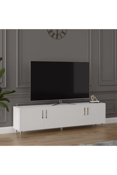 %100 MDFLAM Tv Ünitesi Beyaz T-01 - Resim 3