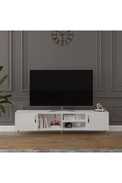 %100 MDFLAM Tv Ünitesi Beyaz T-09