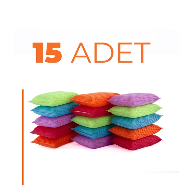 Petek Dokulu Bulaşık Süngeri Sihirli Pratik Sünger - 15 Adet