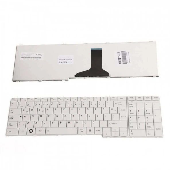 Toshiba Satellite L670 L670d Notebook Klavye Tuş Takımı-Beyaz