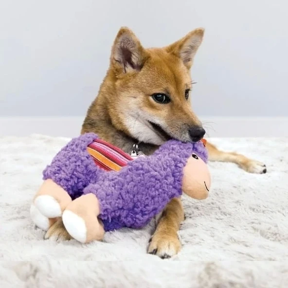 Kong Sherps Lama Şeklinde Peluş Köpek Oyuncağı Medium - 3
