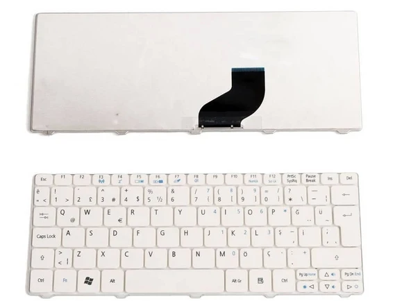 Acer Aspire One ZH9  Notebook Klavye Tuş Takımı-Beyaz
