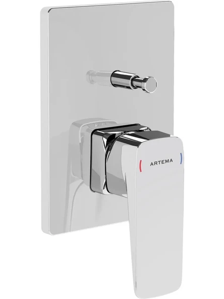 Artema Root Square A42752 Ankastre Banyo Bataryası, Sıva Üstü, Krom