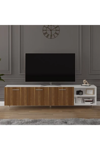 Tv Ünitesi Beyaz & Ceviz T-25
