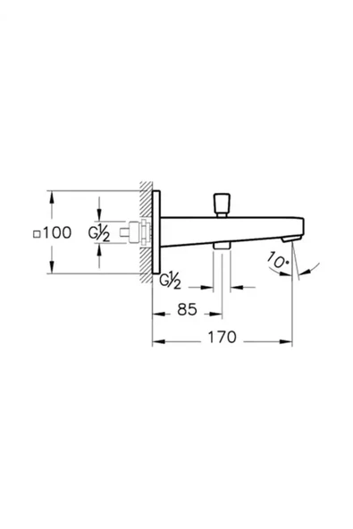 Artema Root Square A4274023 El Duşu Çıkış Ucu, Altın - 2