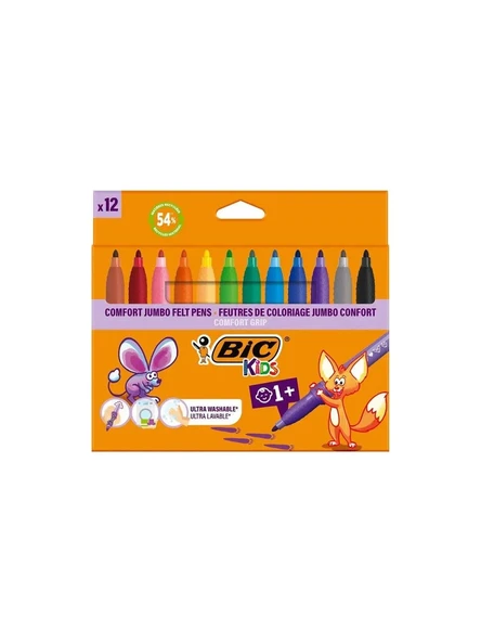 Bic Kids Comfort 12'li Jumbo Keçeli Boya Kalemi 9598